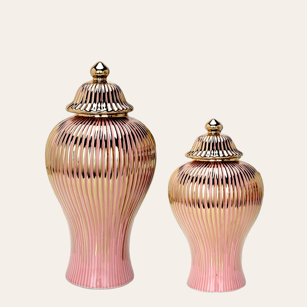 Eternity|Luxe Pink Gold Temple Jars