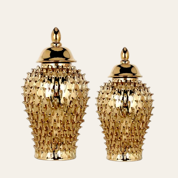 Pitaya|Luxe Gold Temple Jars