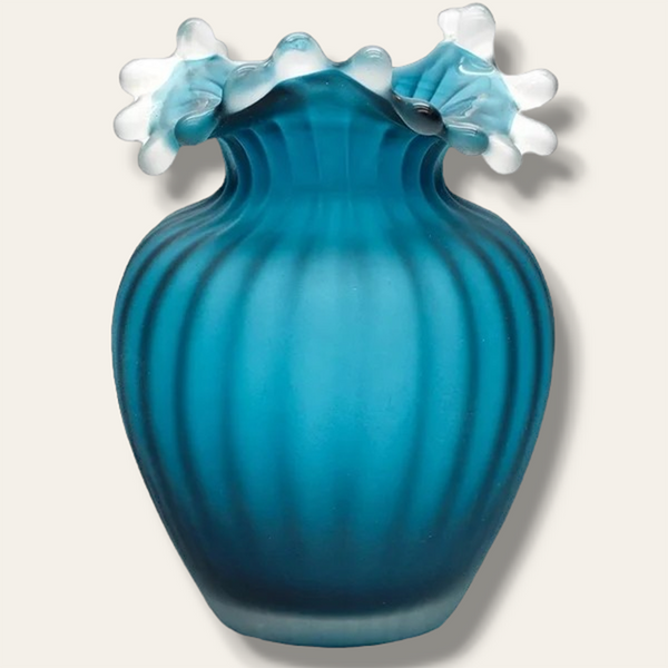 Azure|Luxe Blue Glass Vase